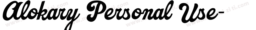 Alokary Personal Use字体转换
